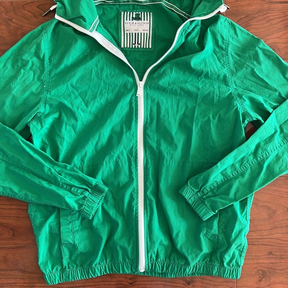 Denim & Flower Green Full Zip Lightweight Hoodie Jacket - Picture 4 of 10